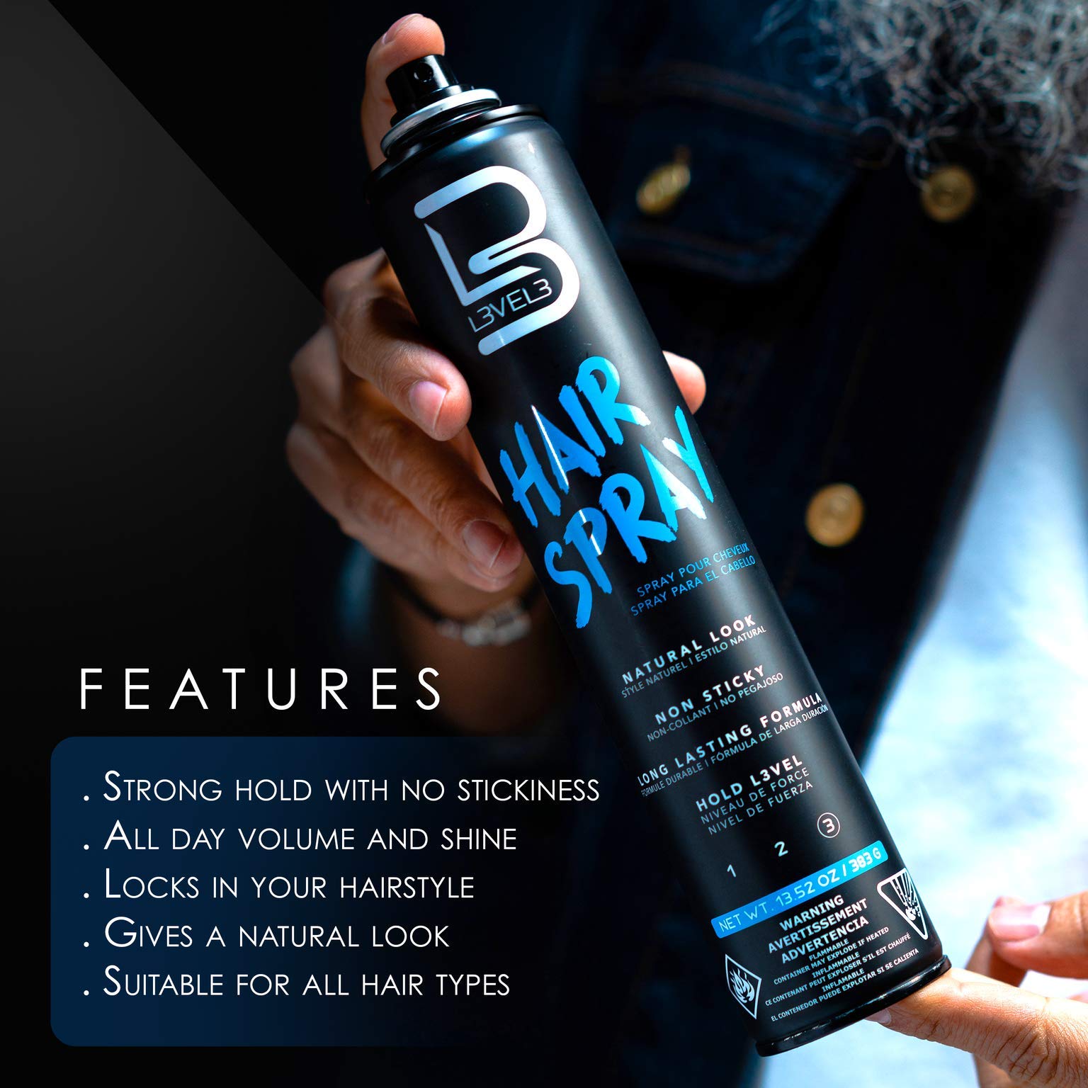 Amazon.com : L3 - Level 3 Hair Gel & Hair Spray Kit - Super Strong